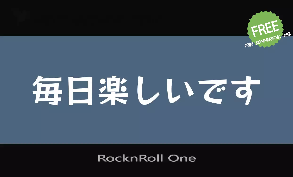 Font Sample of RocknRoll-One