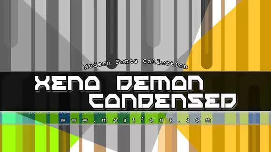 Typographic Design of Xeno-Demon-Condensed