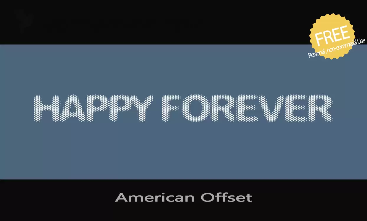 Font Sample of American-Offset
