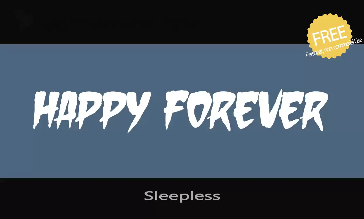 「Sleepless」字体效果图