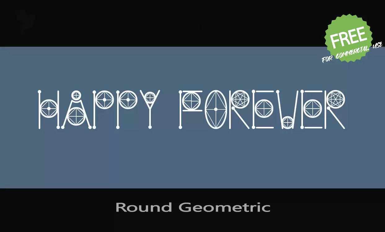 「Round-Geometric」字体效果图