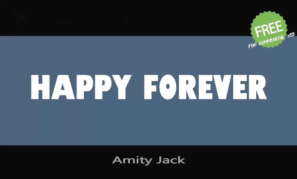 「Amity Jack」字体效果图