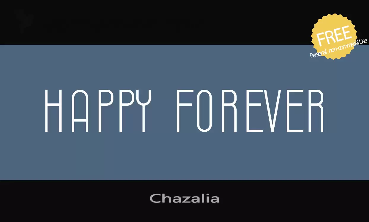 Font Sample of Chazalia
