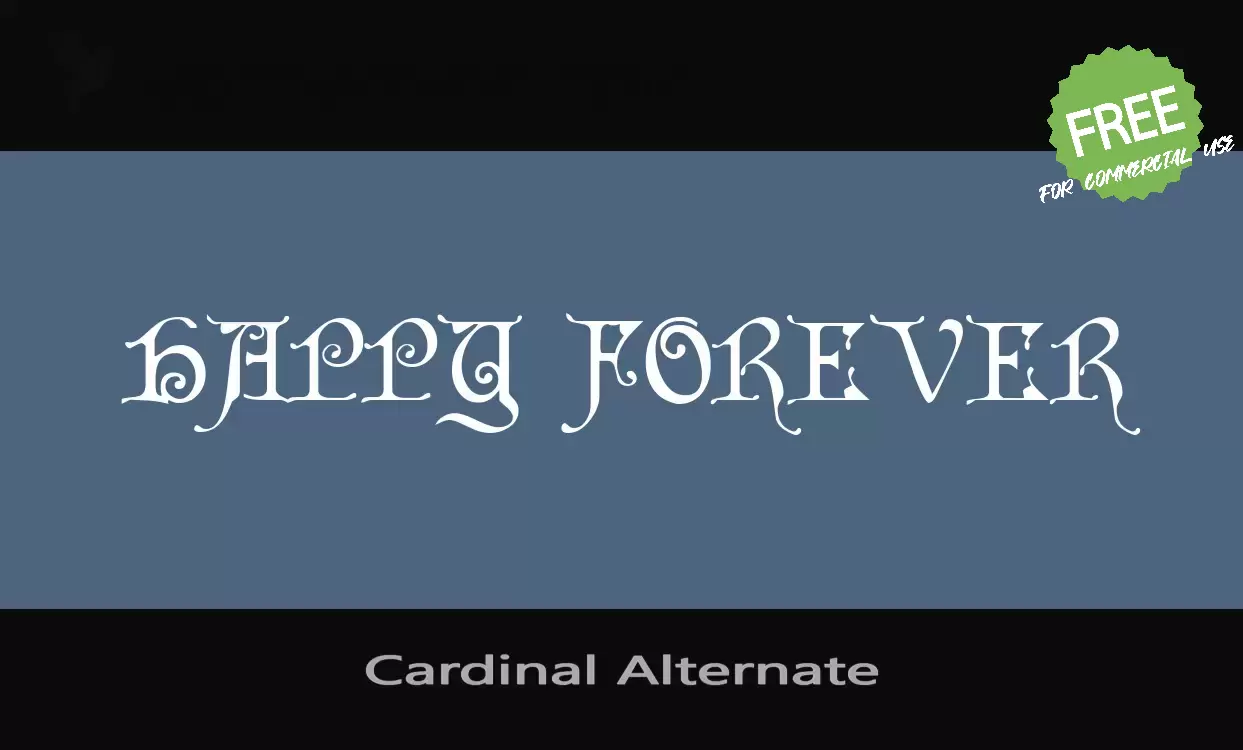 「Cardinal-Alternate」字体效果图