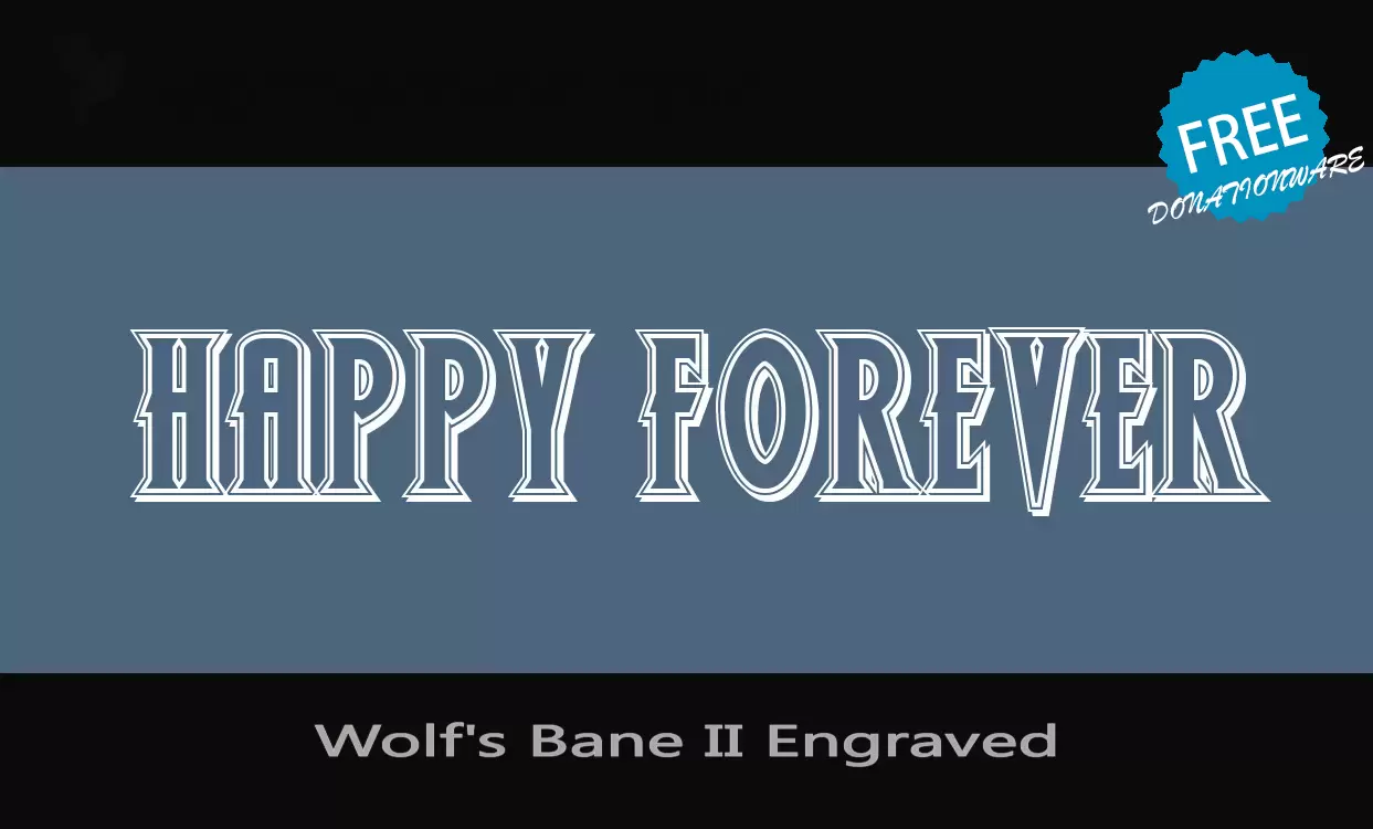 「Wolf's-Bane-II-Engraved」字体效果图