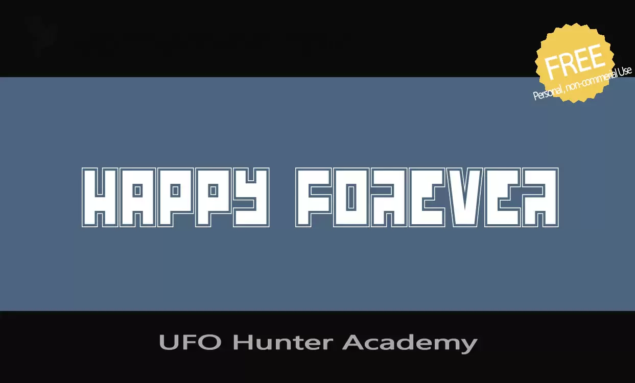 Font Sample of UFO-Hunter-Academy