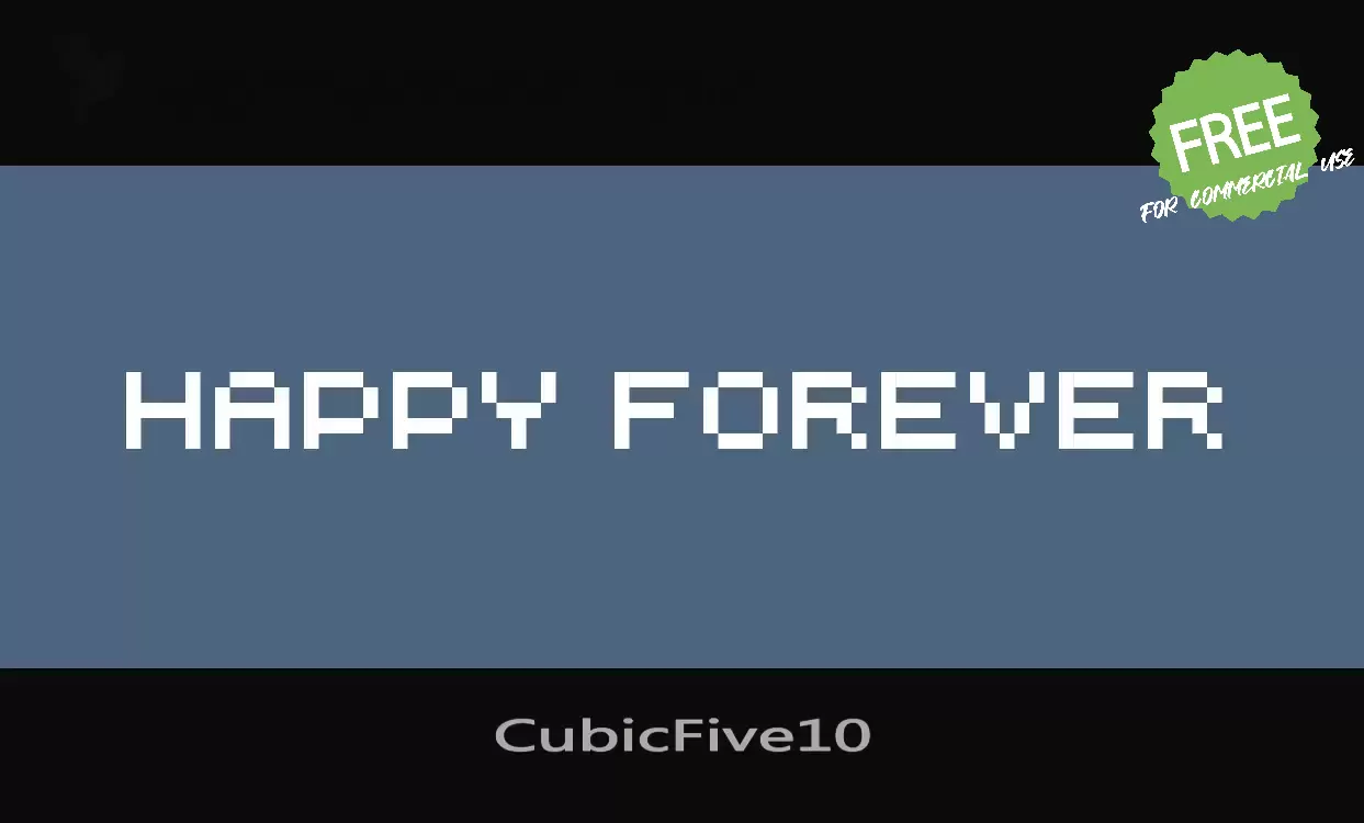 「CubicFive10」字体效果图