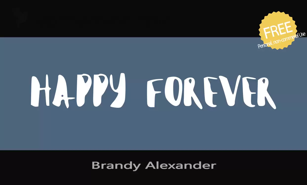 「Brandy-Alexander」字体效果图