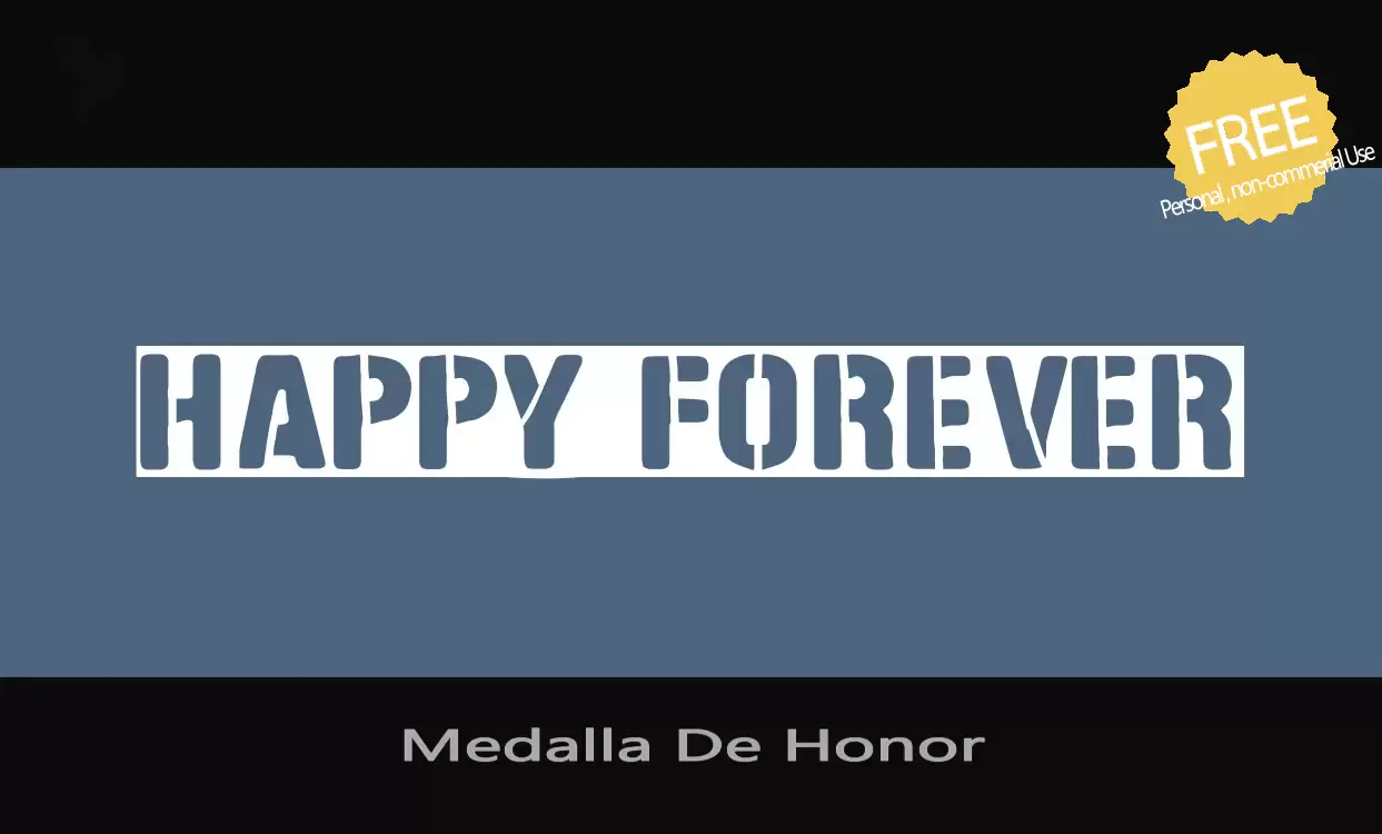 Sample of Medalla-De-Honor