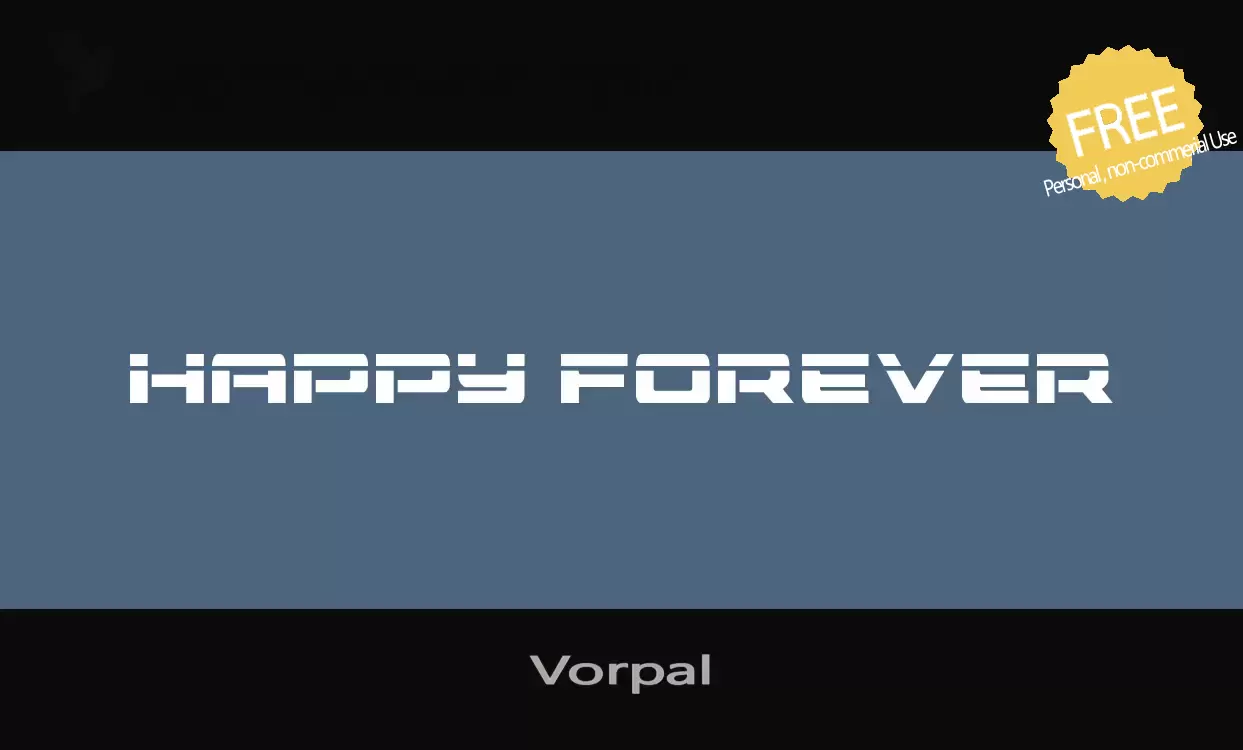 Font Sample of Vorpal
