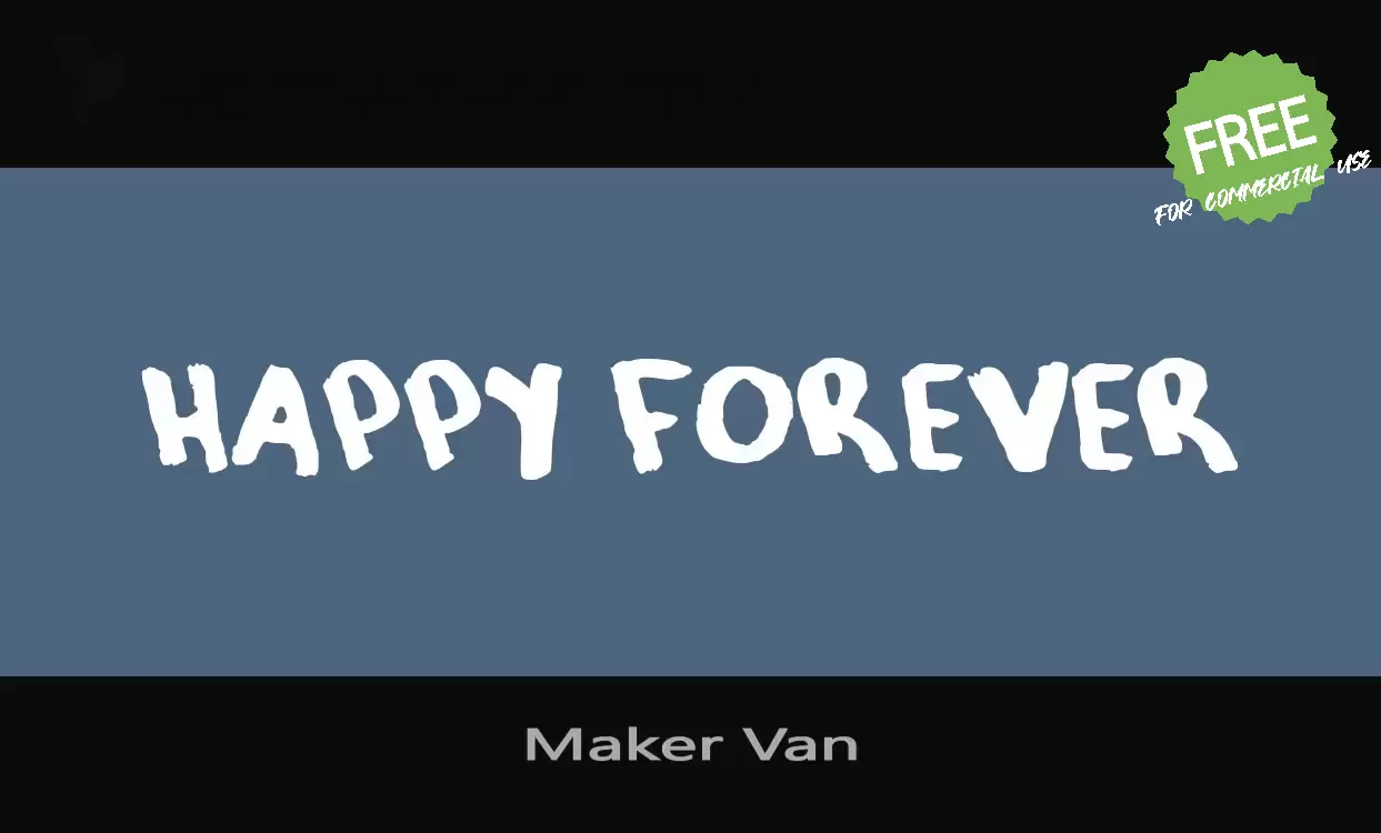 「Maker-Van」字体效果图