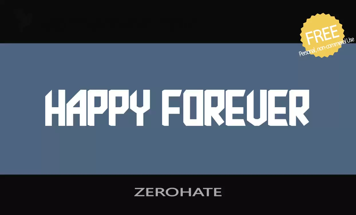 「ZEROHATE」字体效果图