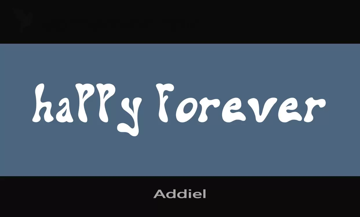 Font Sample of Addiel