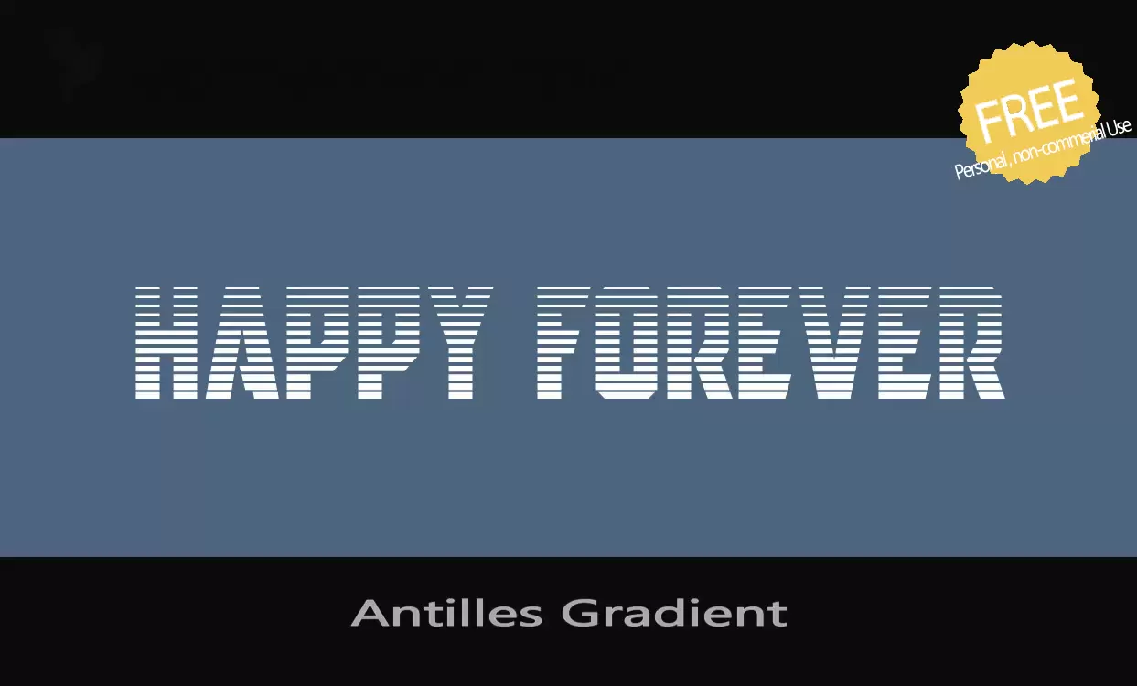 「Antilles-Gradient」字体效果图