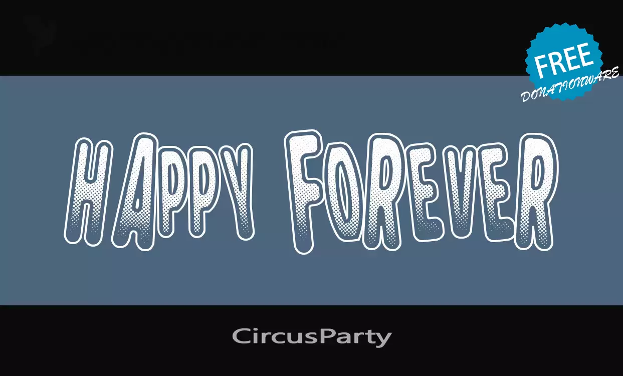 Font Sample of CircusParty