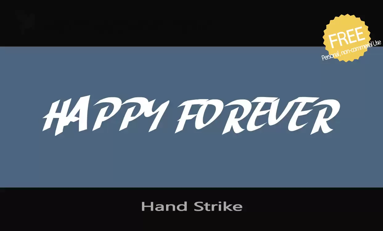 「Hand-Strike」字体效果图