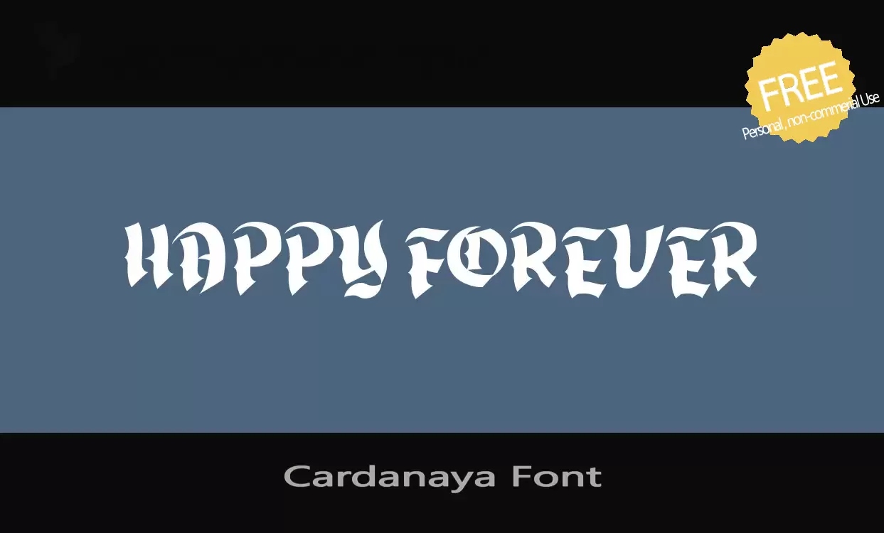 「Cardanaya-Font」字体效果图