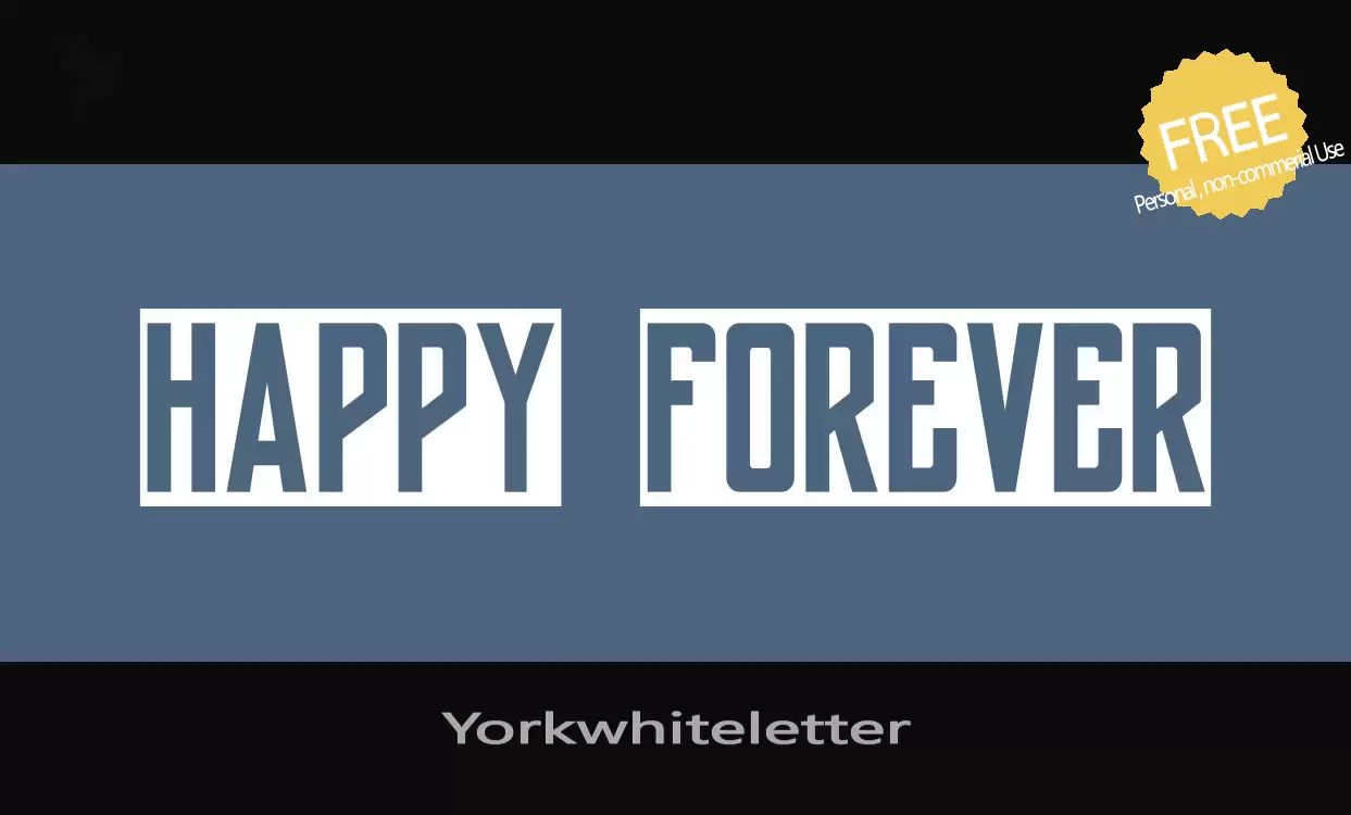 「Yorkwhiteletter」字体效果图