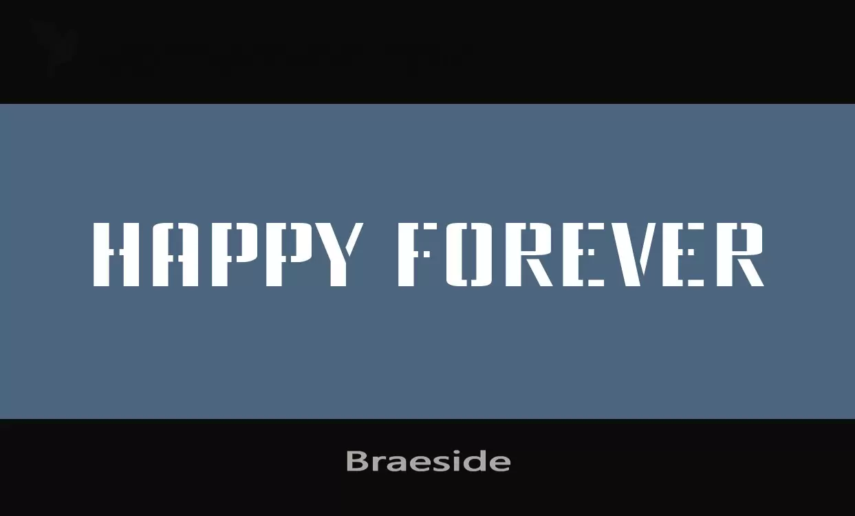 「Braeside」字体效果图