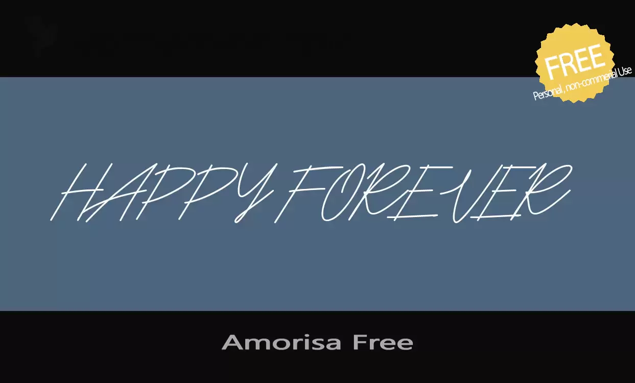 Font Sample of Amorisa-Free