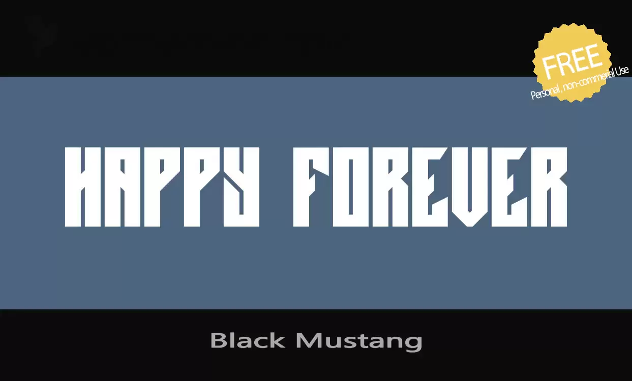 「Black-Mustang」字体效果图