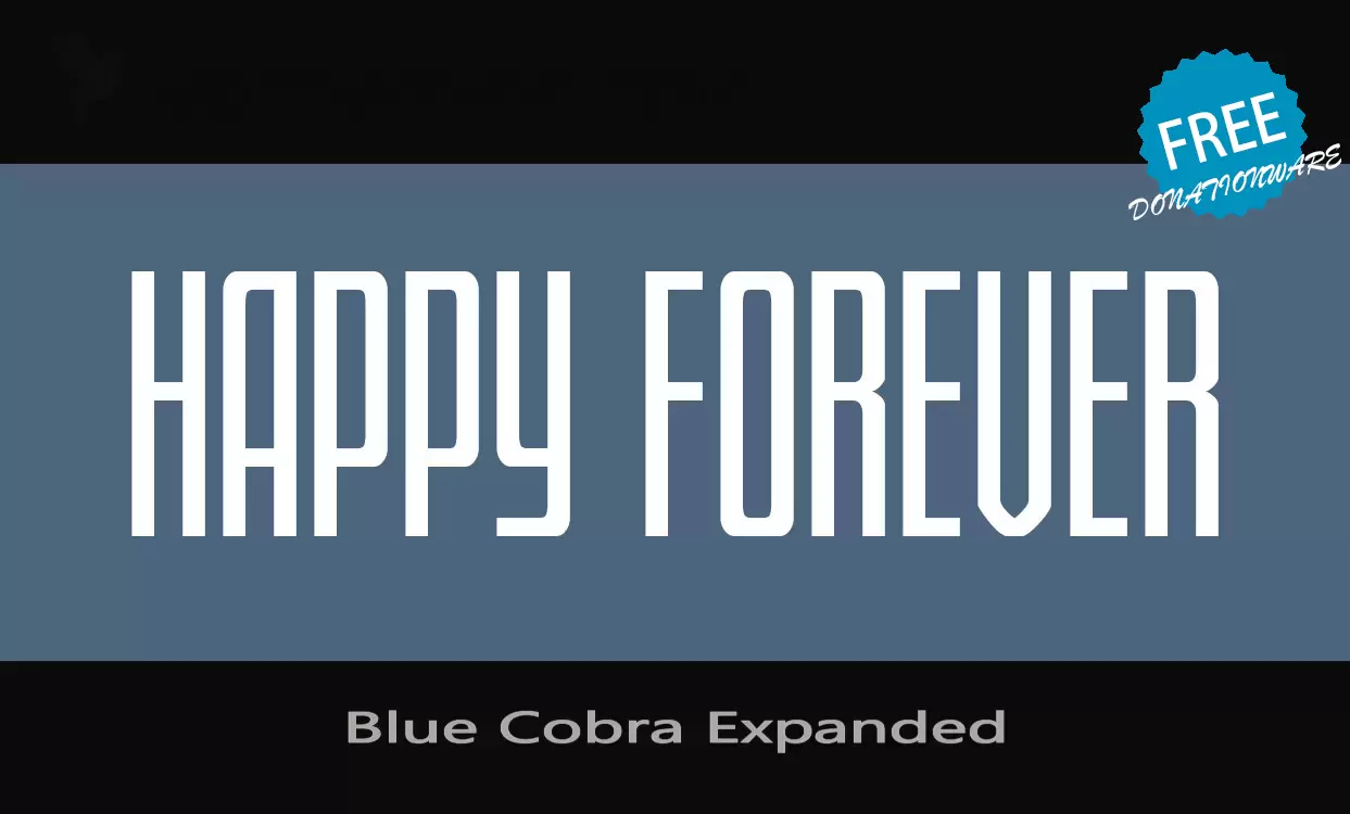 Font Sample of Blue-Cobra-Expanded