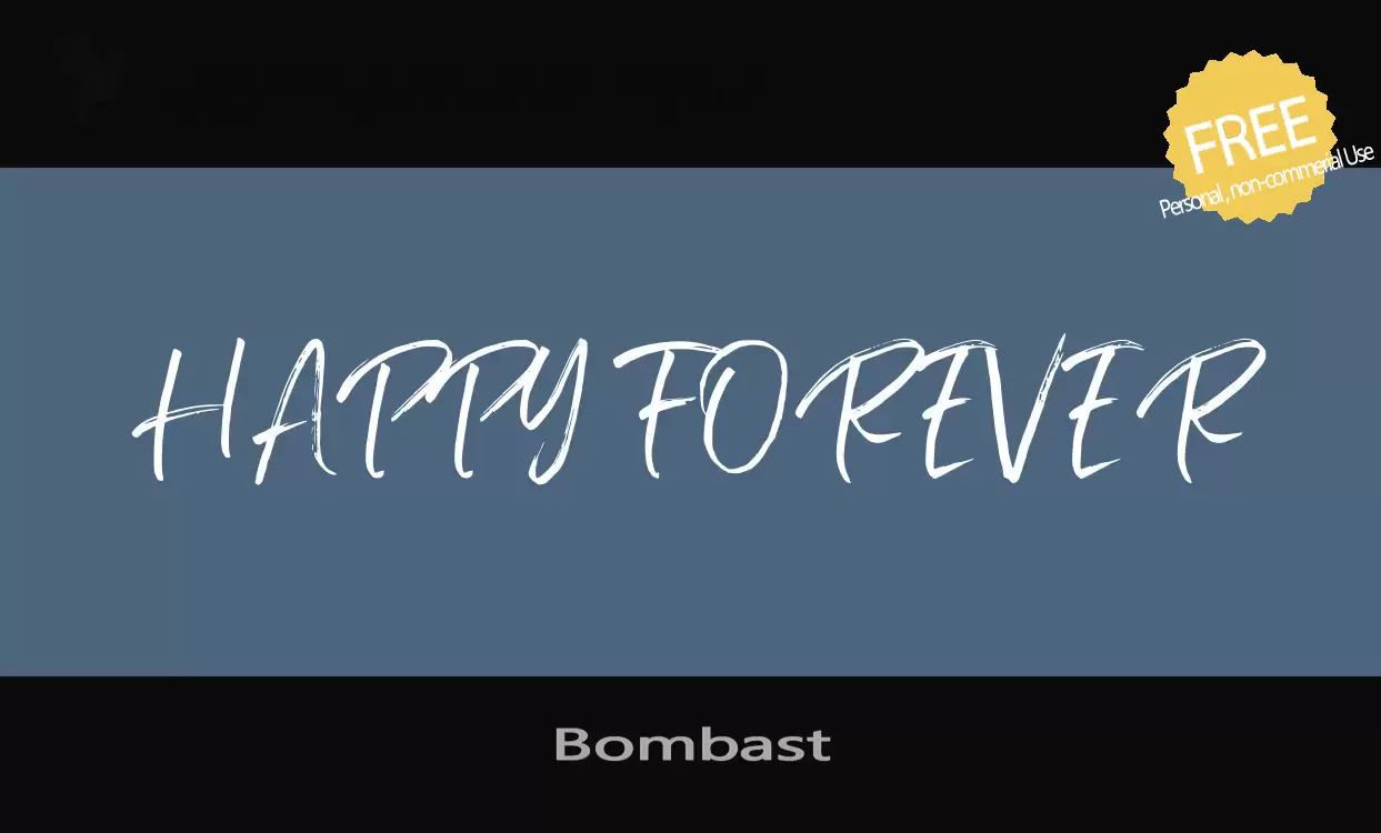 Font Sample of Bombast