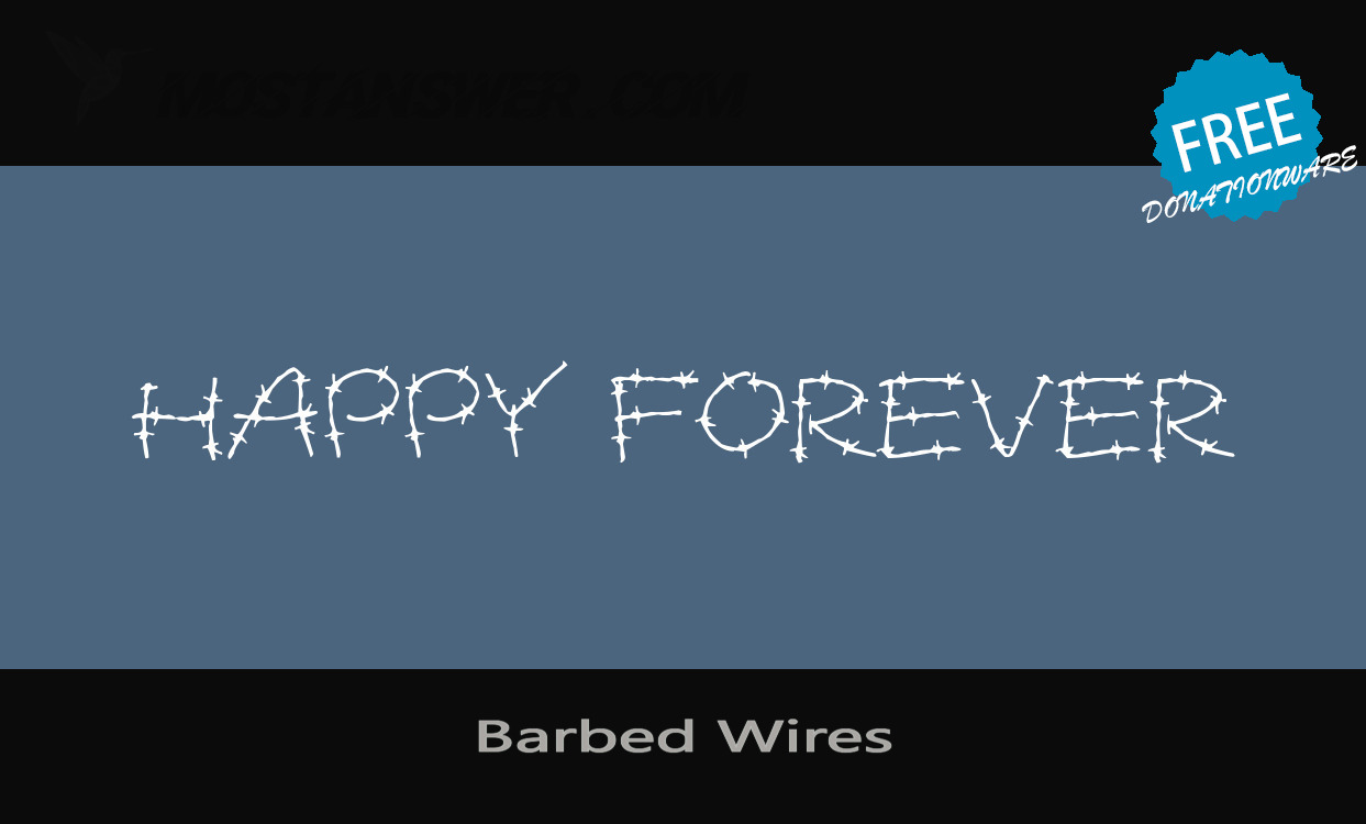 Barbed Wires Font by Darrell Flood