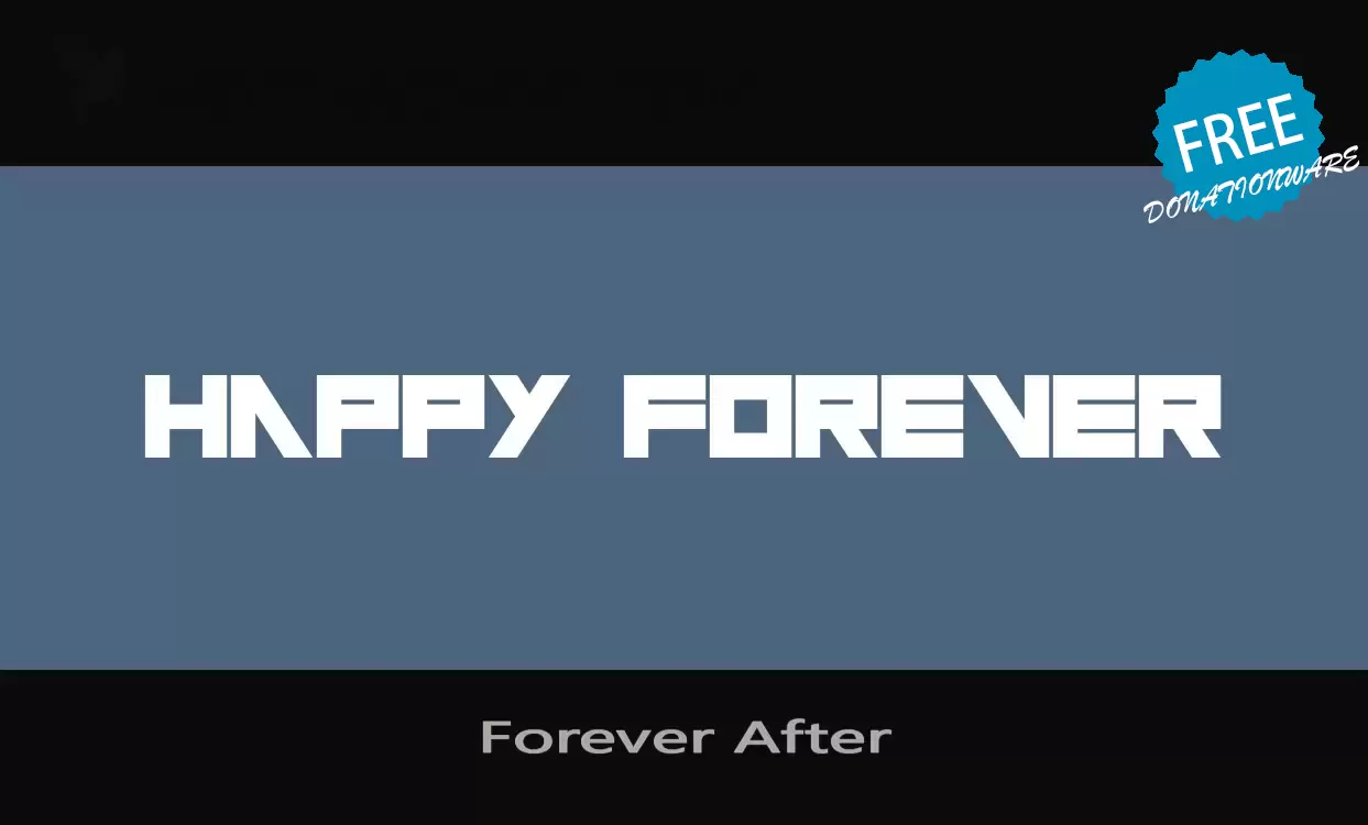 「Forever-After」字体效果图