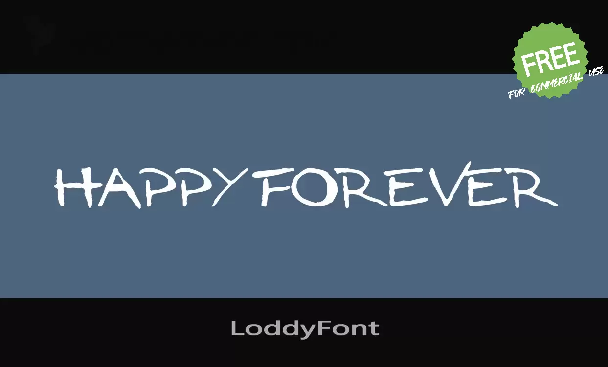 「LoddyFont」字体效果图