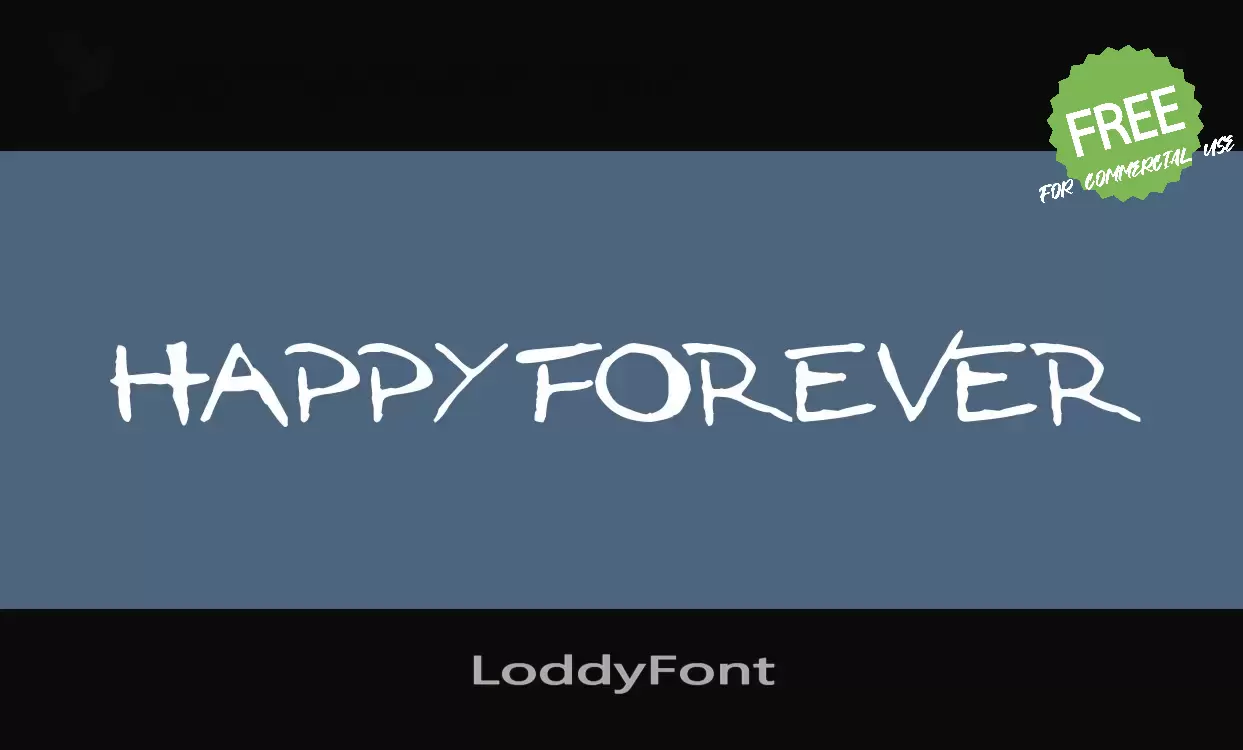 Sample of LoddyFont