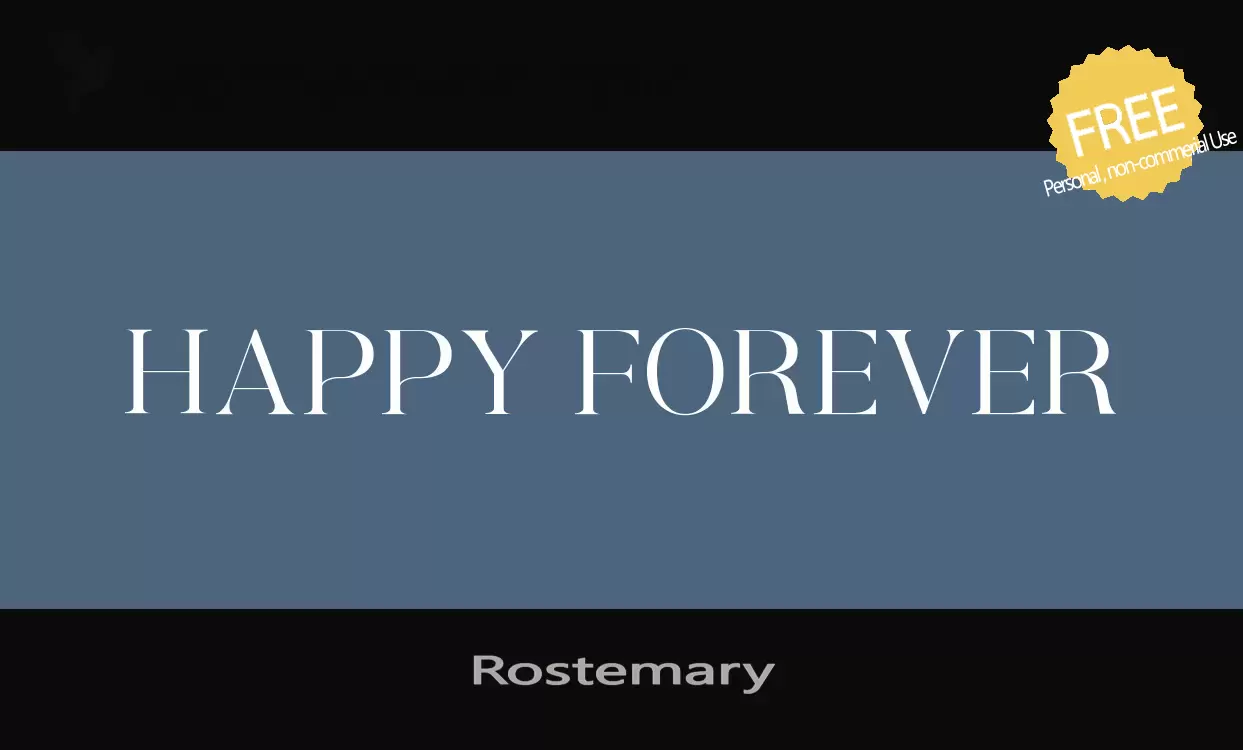 「Rostemary」字体效果图