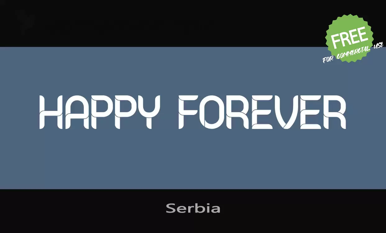 Font Sample of Serbia