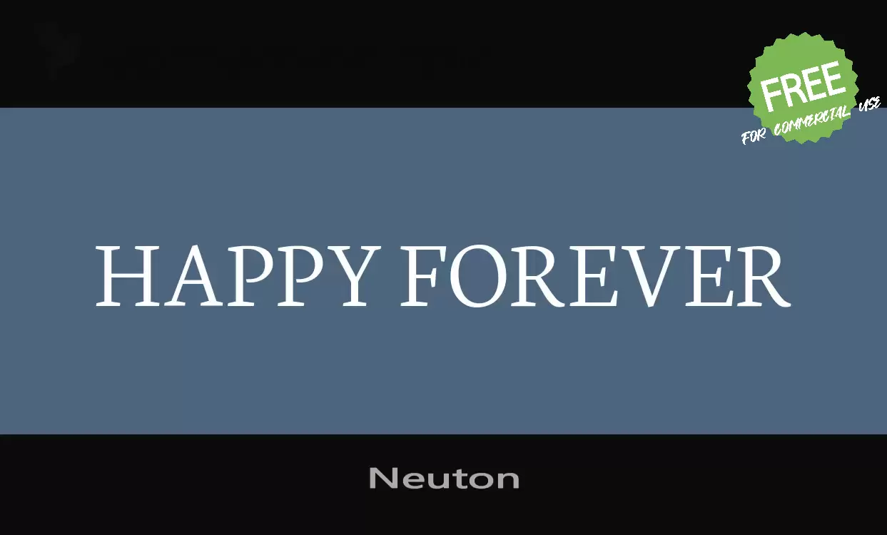 「Neuton」字体效果图