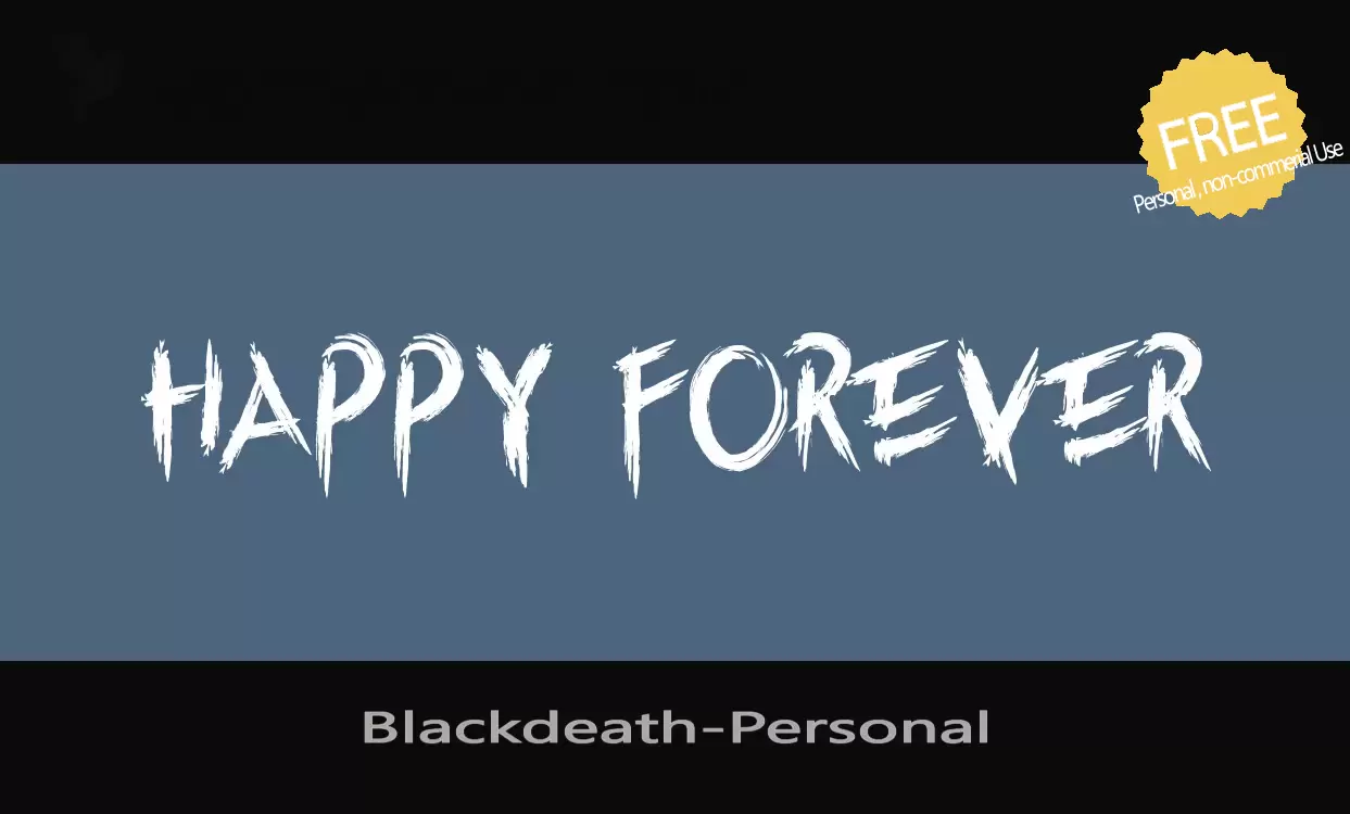 Font Sample of Blackdeath-Personal