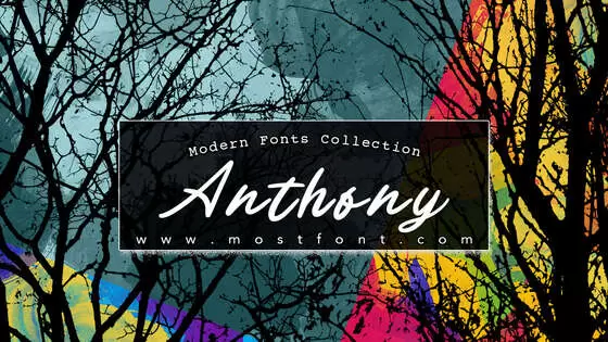 「Anthony」字体排版图片
