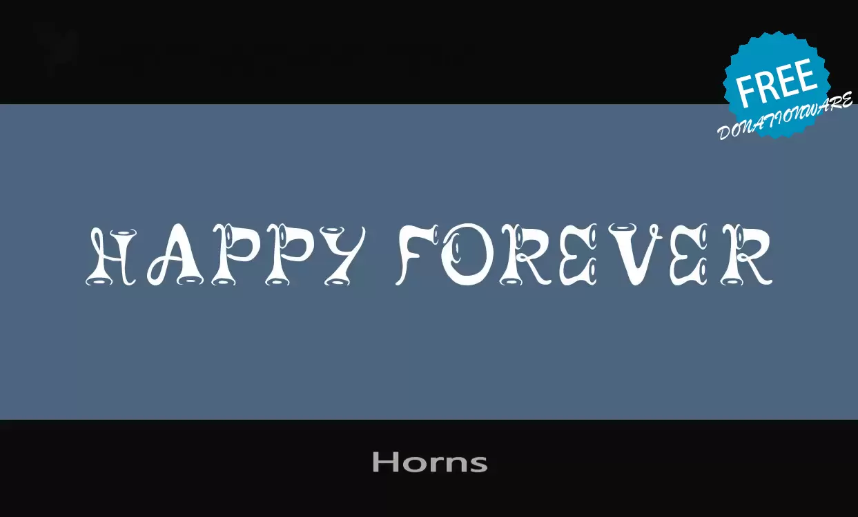 「Horns」字体效果图