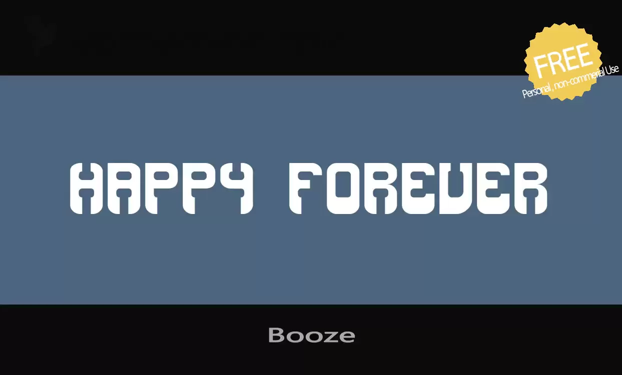 「Booze」字体效果图