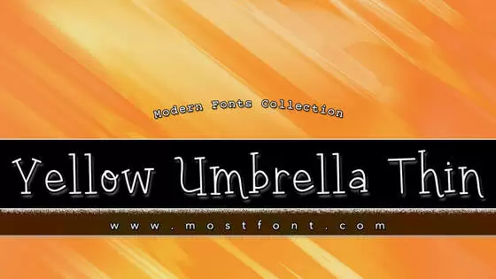 Typographic Design of Yellow-Umbrella-Thin