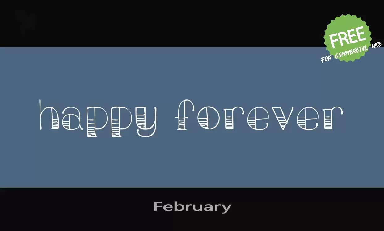 Font Sample of February