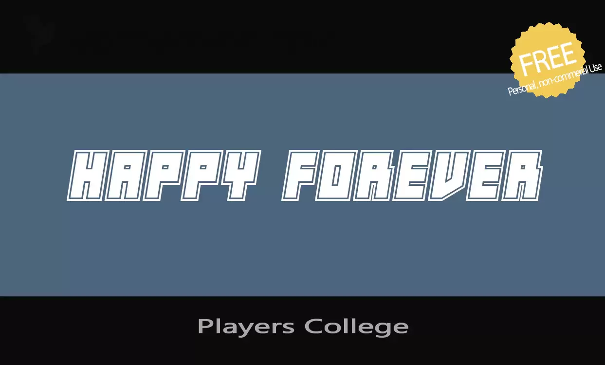「Players-College」字体效果图