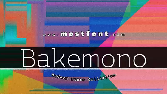 「Bakemono-Stereo-Trial」字体排版图片