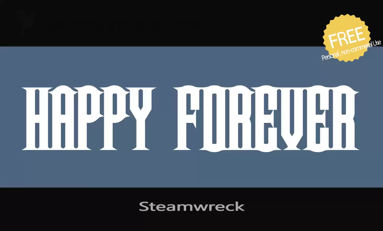 「Steamwreck」字体效果图