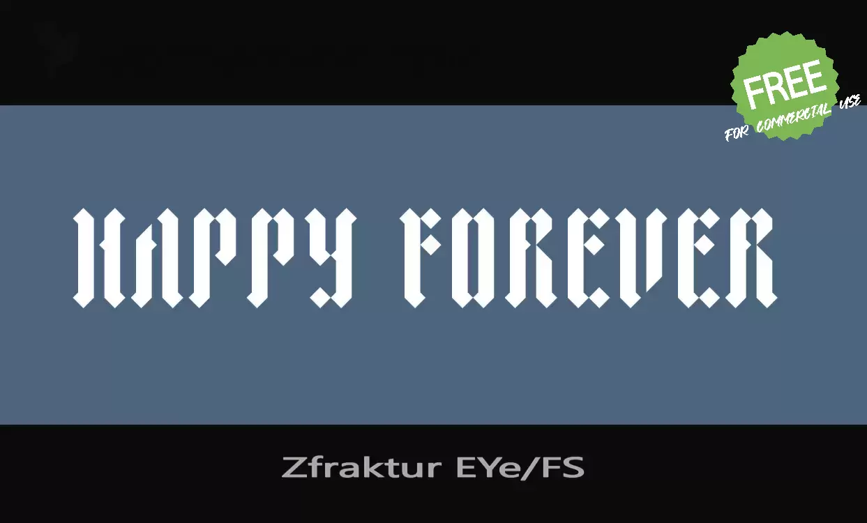 Font Sample of Zfraktur-EYe/FS