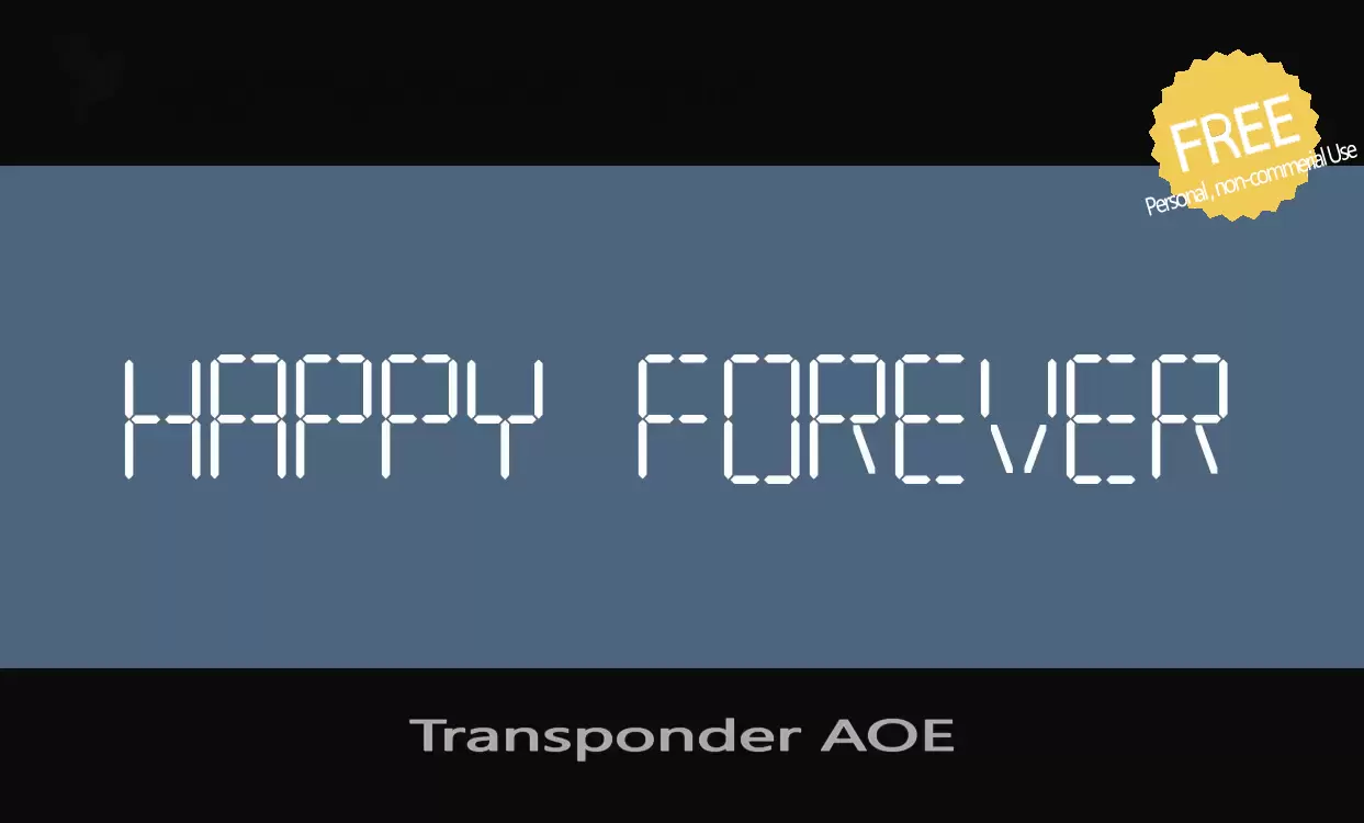 「Transponder-AOE」字体效果图