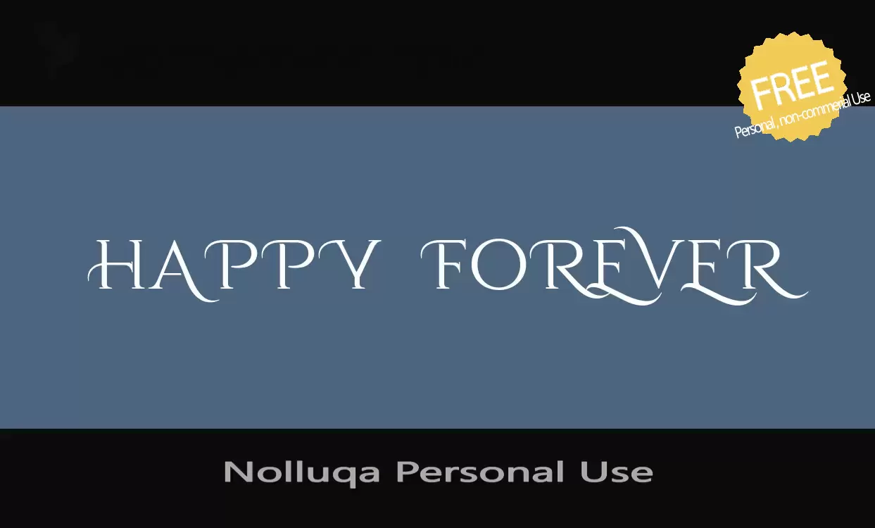 Font Sample of Nolluqa-Personal-Use