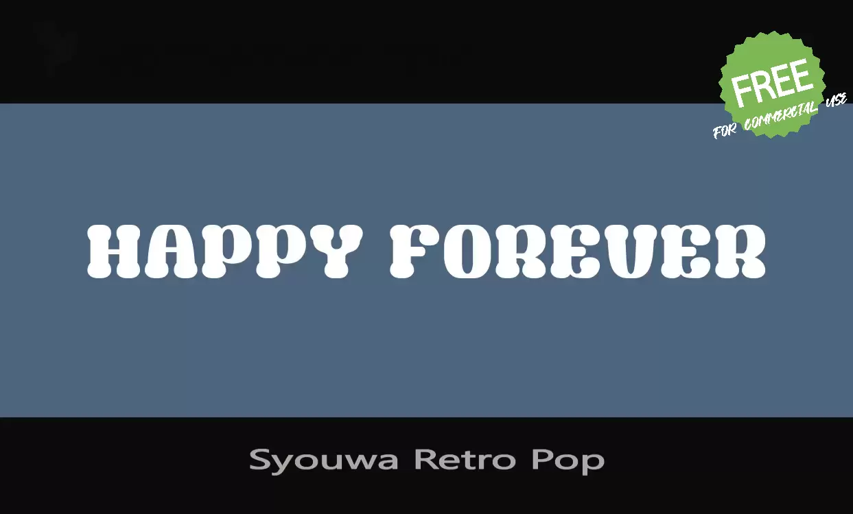 「Syouwa-Retro-Pop」字体效果图