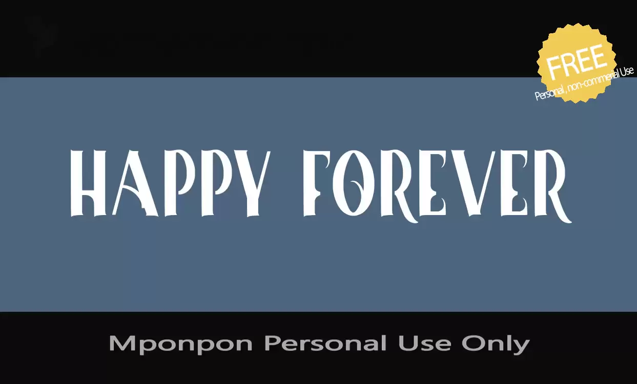 「Mponpon-Personal-Use-Only」字体效果图
