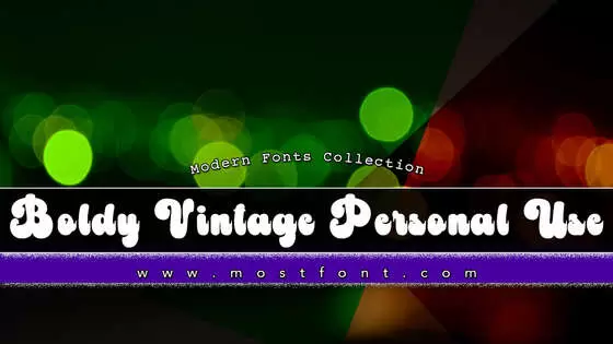 Typographic Design of Boldy-Vintage-Personal-Use