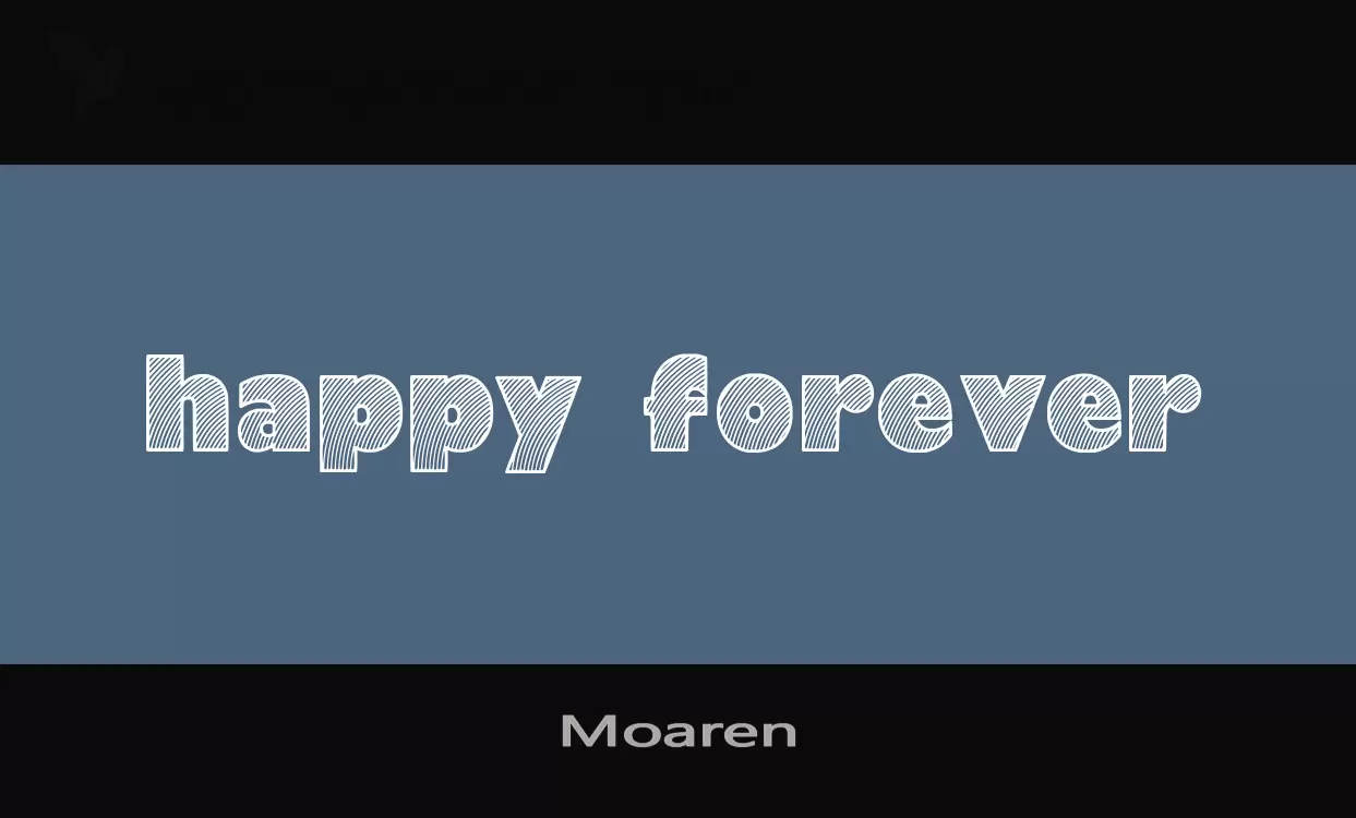 「Moaren」字体效果图
